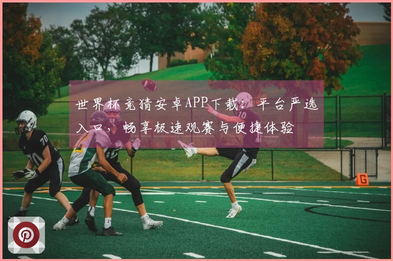 世界杯竞猜安卓APP下载:平台严选入口,畅享极速观赛与便捷体验